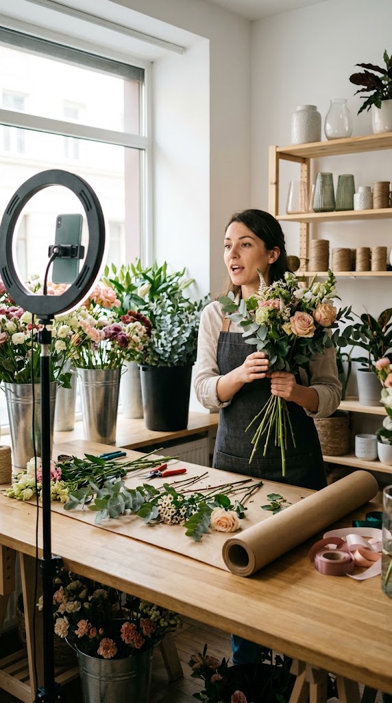 Une boutique de fleuriste